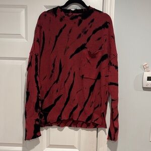 Pistola Red and Black Knit Sweater
